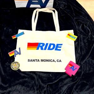 NEW Aviator Nation Large SANTA MONICA RIDE California Tote Bag and Swag